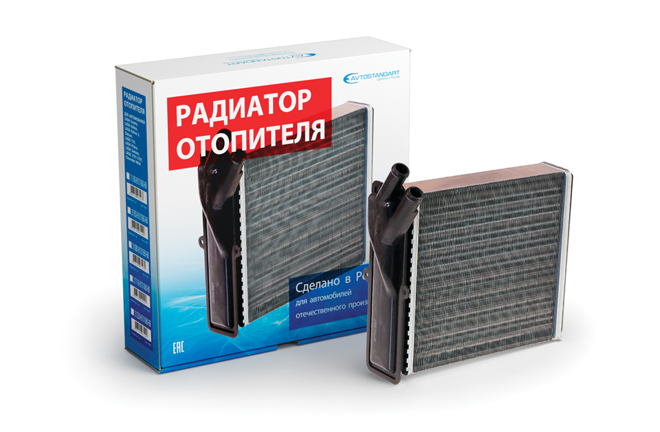 Радиатор отопителя для а/м ВАЗ 1118 алюминий Avtostandart 