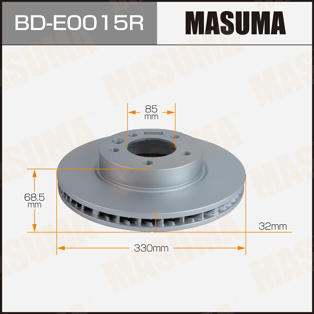 Диск тормозной VAG TOUAREG 02-18 RH передний Masuma