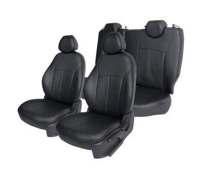 Чехлы Chevrolet Lacetti 04- экокожа спинка 1/2 черные Ростов
