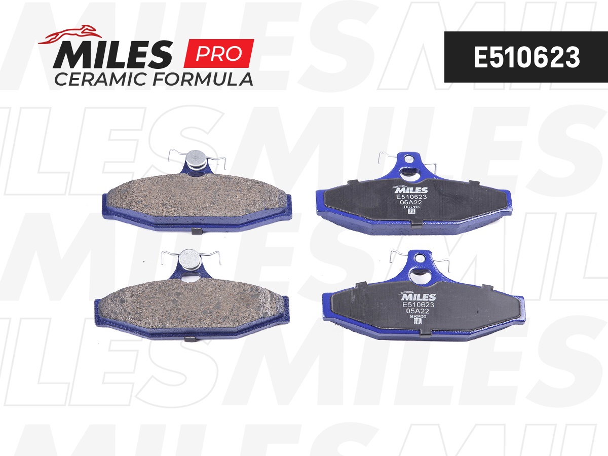 Колодки тормозные MILES SsangYong Korando (95-)/Musso (93-)/Rexton (02-) диск. зад. (PF 4093)