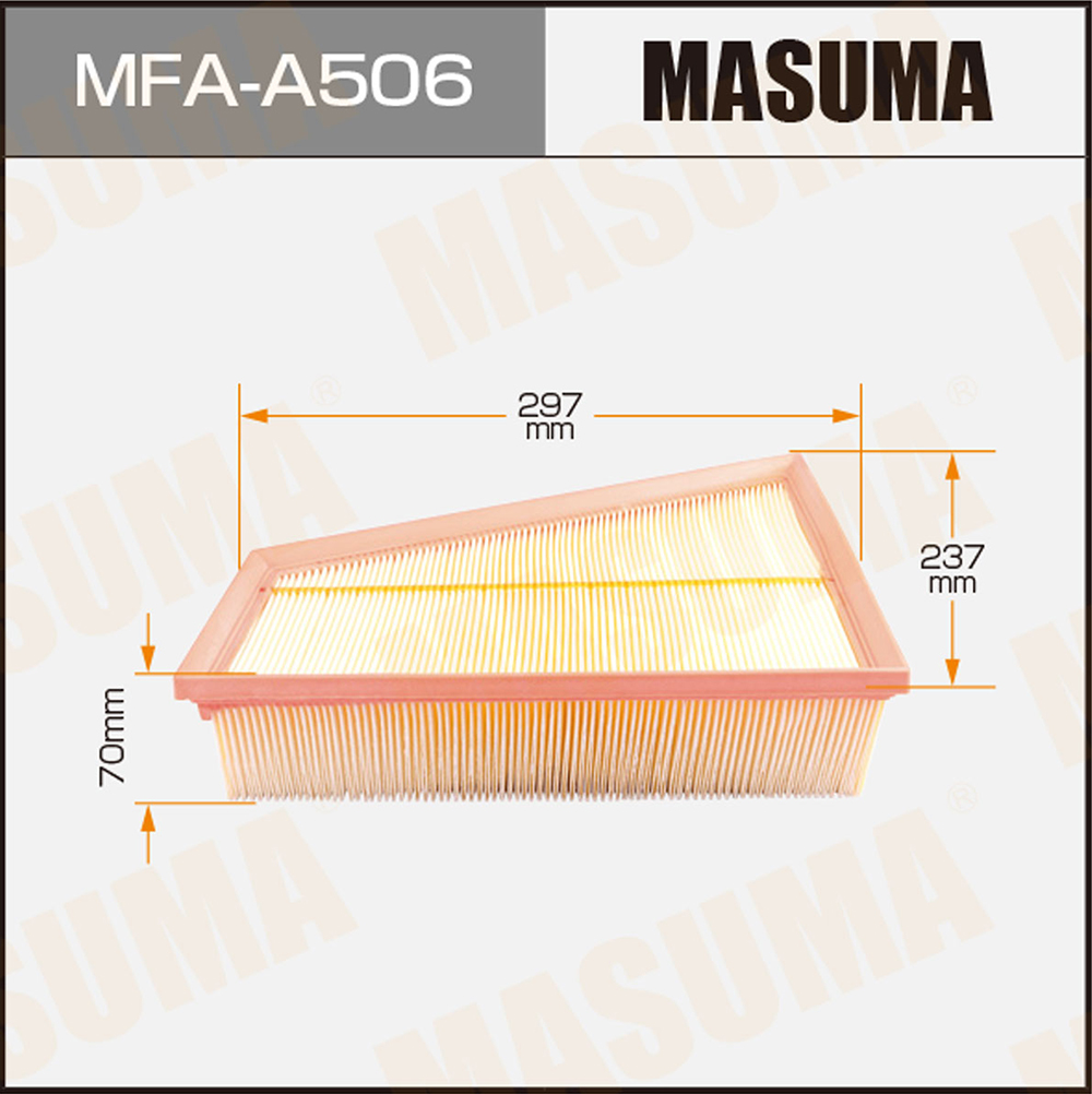 Фильтр воздушный Ford Mondeo IV 07-14, Galaxy II 06-15, S-Max 06-14; Volvo S80 07-10 Masuma