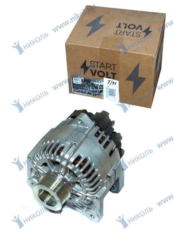 Генератор Renault Megane II (02-) 1.4i, 1.6i 110A СтартВольт 7711368728 УЦЕНКА! Повр.уп.