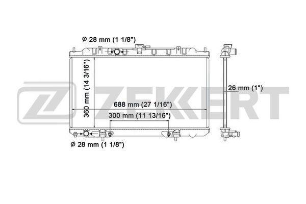 Радиатор ZEKKERT MK1541 Nissan Almera (N16) 00-