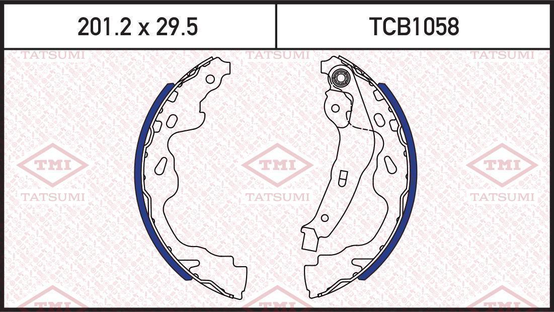 Колодки тормозные TATSUMI TOYOTA Aygo/Corolla Verso/Yaris 99->SUZUKI Splash/Swift 05->CITROEN C1 05->O
