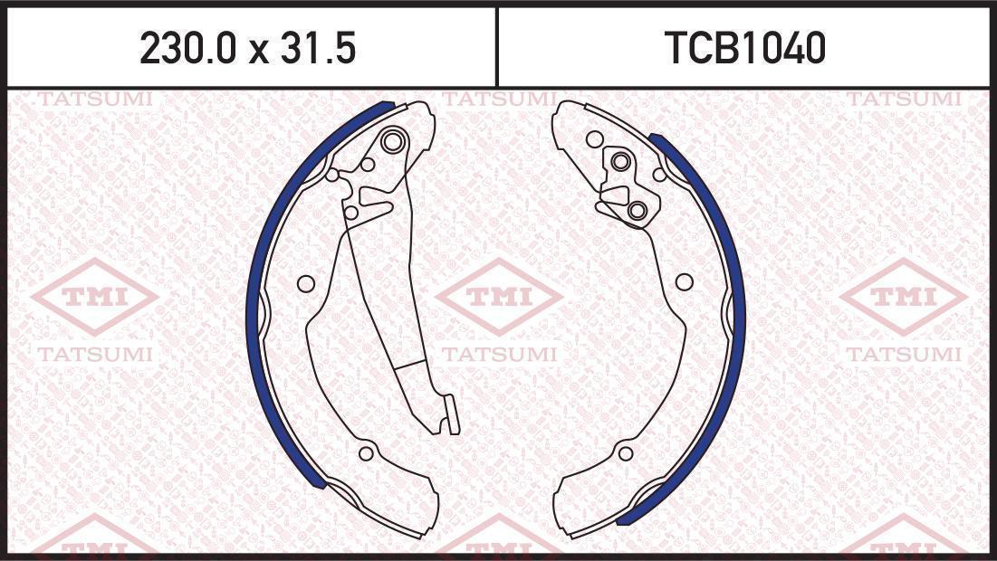 Колодки тормозные TATSUMI SKODA Octavia/Roomster 96->VW Caddy 96->