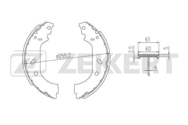 Колодки тормозные Peugeot 806 94-, Expert 96-; Citroen Jumpy 95-, Fiat Scudo (220_) 96- барабанные
