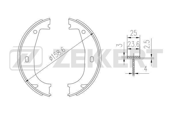 Колодки тормозные BMW 3 (E36) 91-, Z3 (E36) 95- Zekkert BK4288