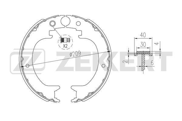 Колодки тормозные Toyota Highlander (U50) 16-, Sienna (_L3_) 10-; Lexus RX (_L1_) 08- Zekkert