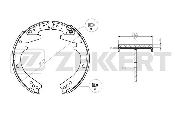 Колодки тормозные Jeep Cherokee II 91- Zekkert