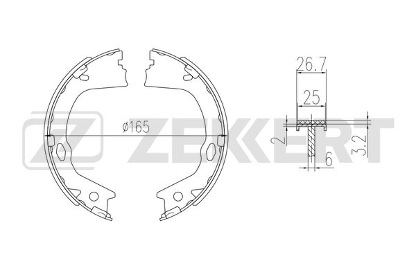 Колодки тормозные Hyundai Grandeur IV 05- Zekkert