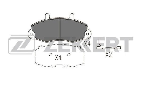 Колодки тормозные Ford Transit III-V 88-, Transit Tourneo 94- передние дисковые (GDB1084) Zekkert