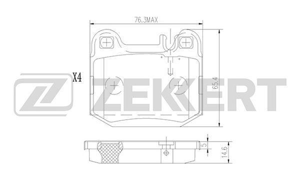 Колодки тормозные MB ML (W163) 98- задние дисковые (GDB1457) Zekkert