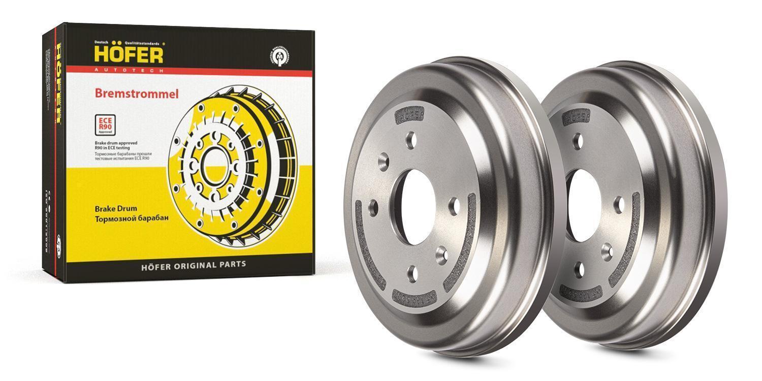 Барабан тормозной Chevrolet Aveo (T250, T250) 02-, Spark II (M300) 09- (-ABS) (2шт) Hofer HF 144 820