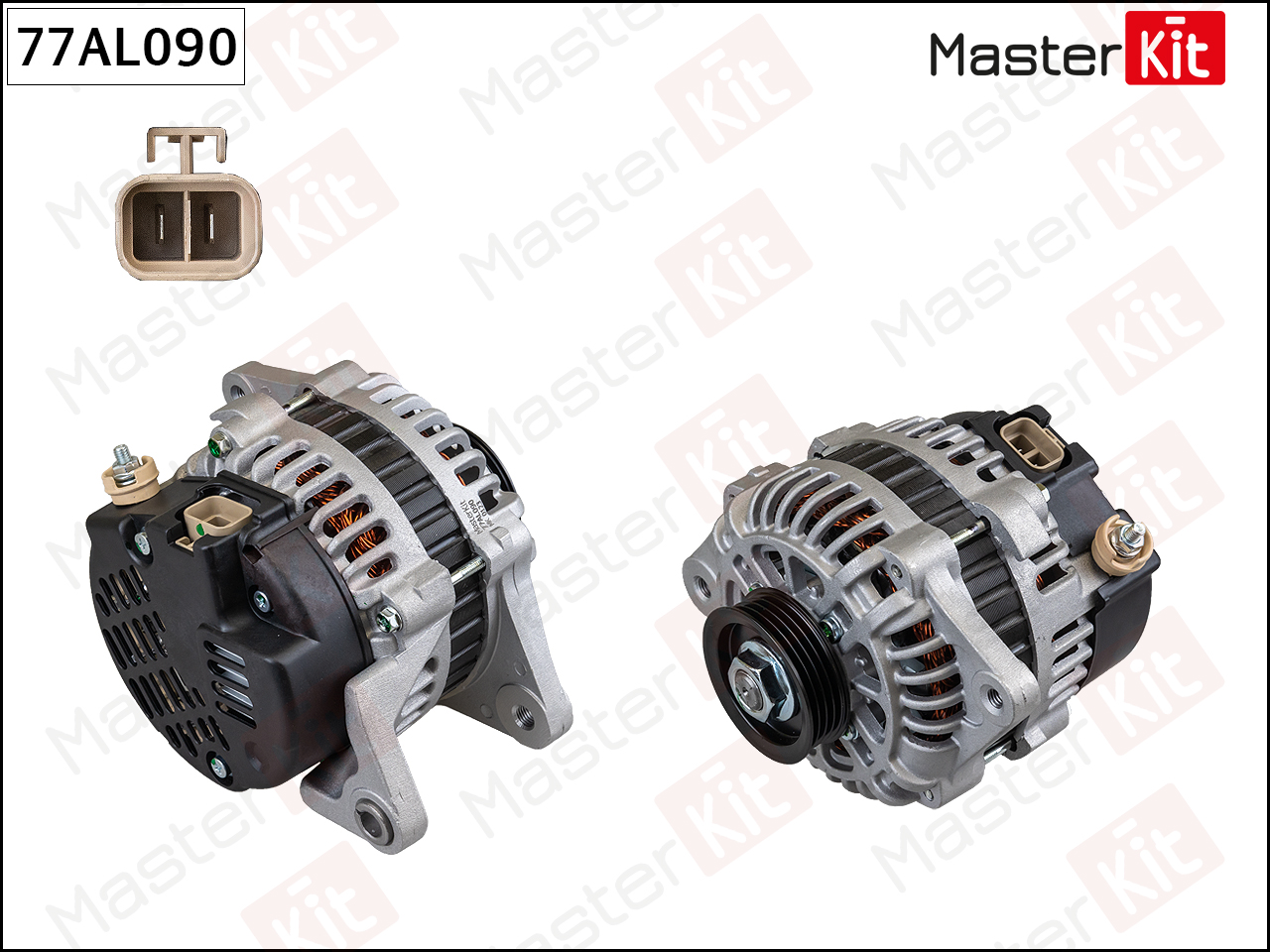 Генератор Kia Spectra 06-, Rio 00- 1.6i 80A, 4-Groove MASTERKIT