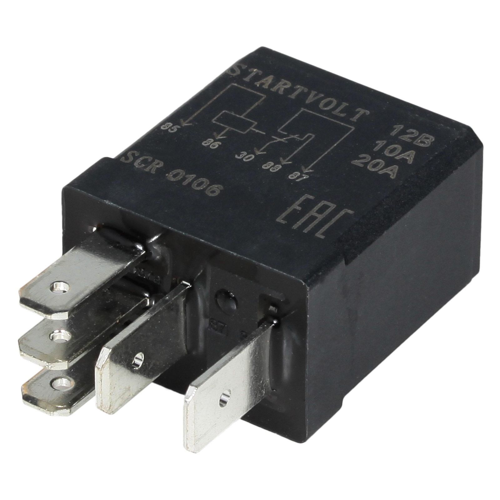 Реле 5и-контактное 12v 10/20A без резистора StartVolt