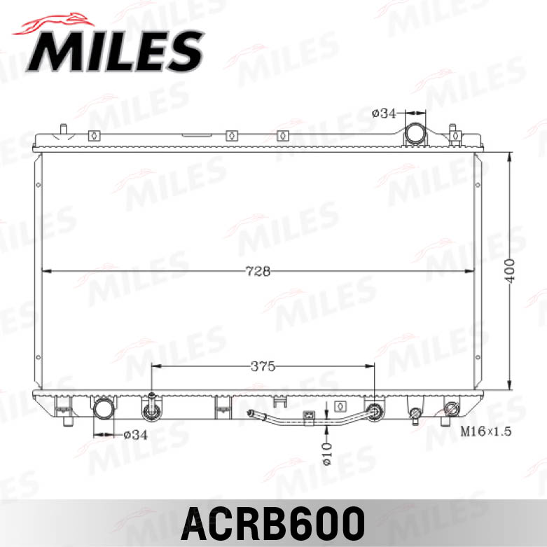 Радиатор MILES TOYOTA CAMRY 3.0 96-02