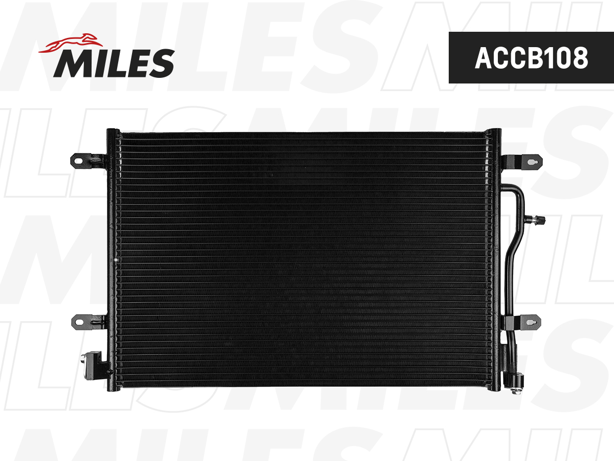 Радиатор кондиционера MILES VAG A4/A6 1.6/1.8/2.4/3.0/1.9-2.5 TDi 00-06