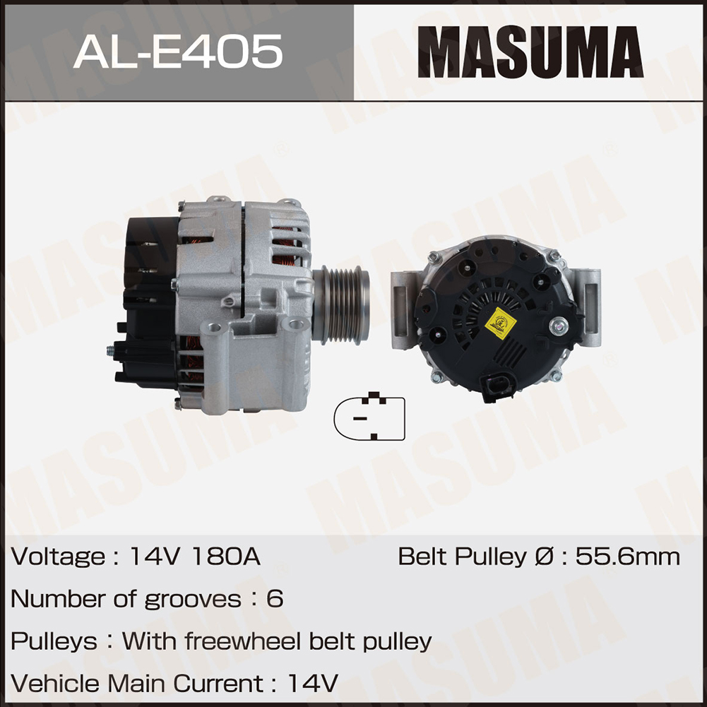 Генератор AUDI / CYRC, CYMC, CYRB, DLHB4 (14V/180A) Masuma 