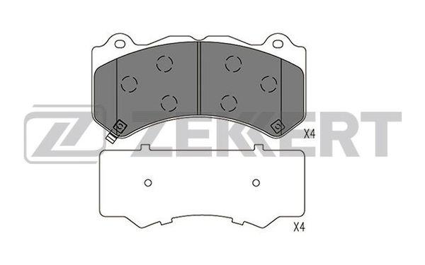Колодки тормозные ZEKKERT BS1580 диск. передн. Nissan GT-R (R35) 07-, Jeep Grand Cherokee IV 10-