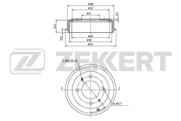 Барабан тормозной Hyundai Accent I, II 94- Zekkert