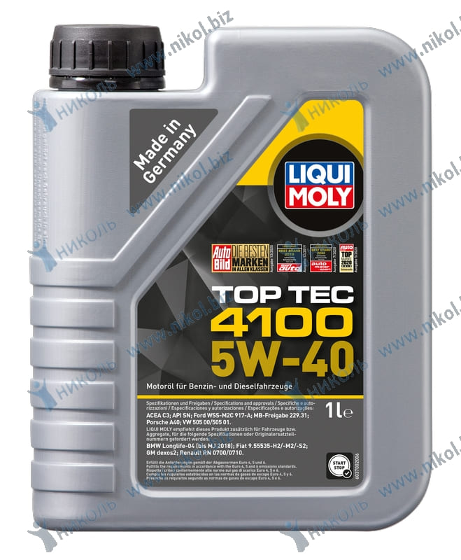 Масло Liqui Moly Top Tec 4100 5W40 SN (1л) с РАСПРОДАЖА!