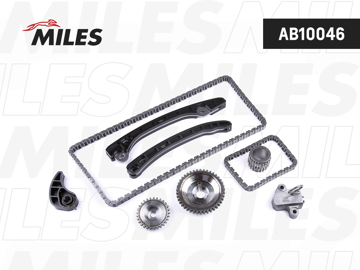 Комплект цепи ГРМ NISSAN 1.6i HR16DE 10- co звездочками MILES