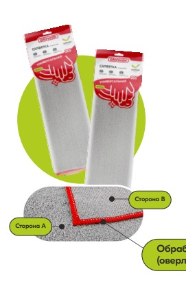 Салфетка Skyway микрофибра двустороняя серая 40*40см № 201