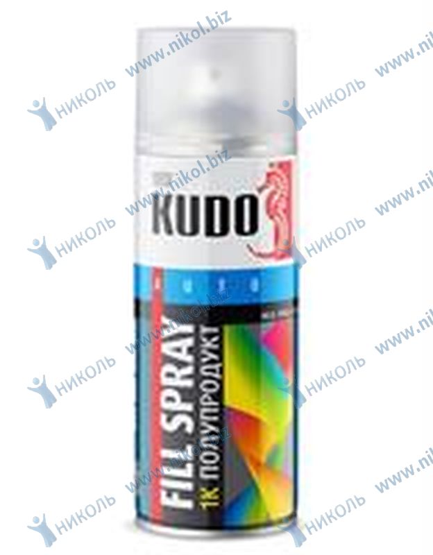 Полупродукт аэроз KUDO FILL SPRAY 1К универсальный бесцветный (520мл)