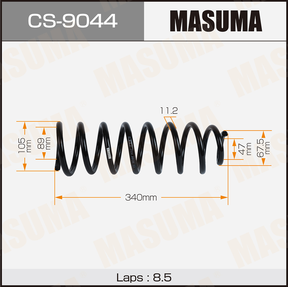 Пружина подвески Renault LOGAN 04- задняя Masuma