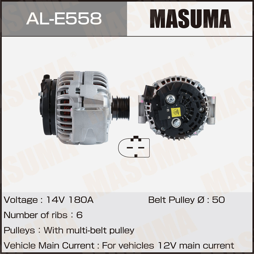 Генератор Mercedes / M 272 M 273 (14V/180A) Masuma