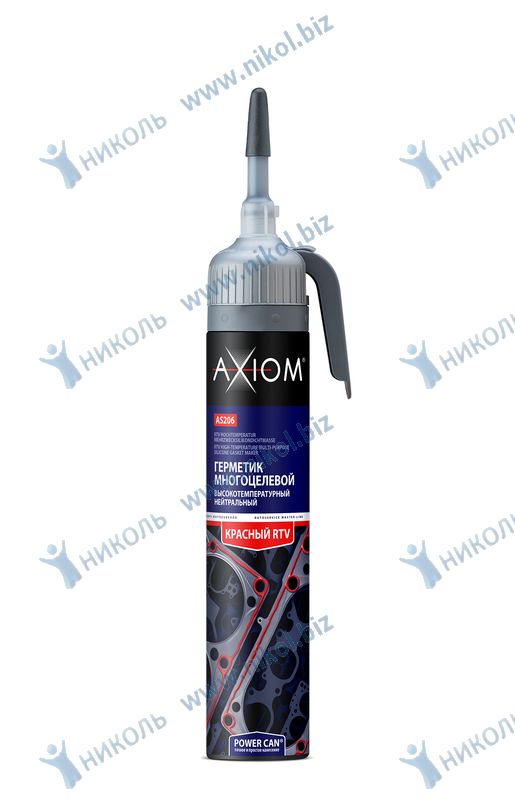 Герметик AXIOM высокотемп. красный (200мл) автоподача