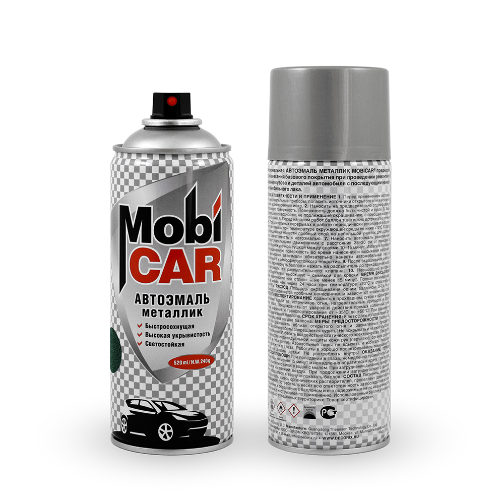 Краска аэрозольная MobiCAR 691 платина МЕ 520 мл