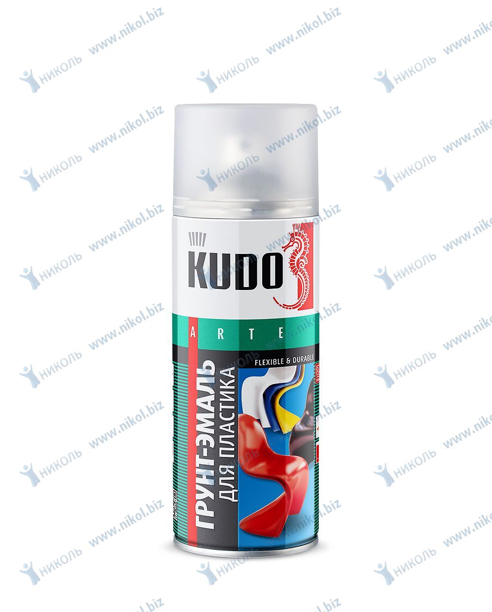 Грунт аэроз для пластика черный KUDO (520мл)