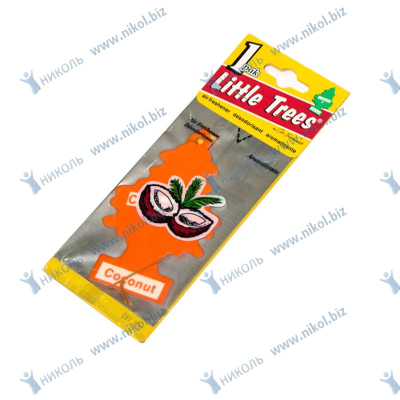Освежитель подвесной Little Trees (оригинал) елка кокос (картон)