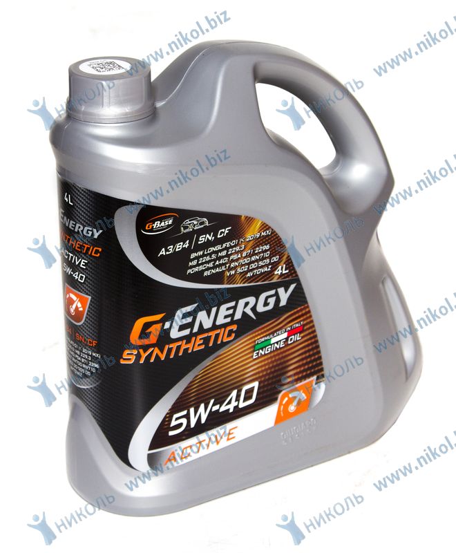 Масло моторное (Газпром G-Energy Synthetic Active 5W40 4л)