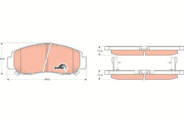 Колодки тормозные Honda Civic (FD, FA) 05-, FR-V 04-, Stream 01- передние \ TRW GDB3268