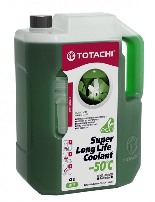 Антифриз TOTACHI SUPER LLC GREEN -50 C зеленый 4 кг