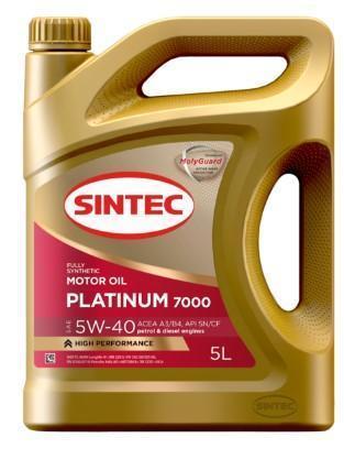 Масло моторное Sintec 5W-40 Platinum 7000 ACEA A3/B4 синтетическое 5л / 5W40