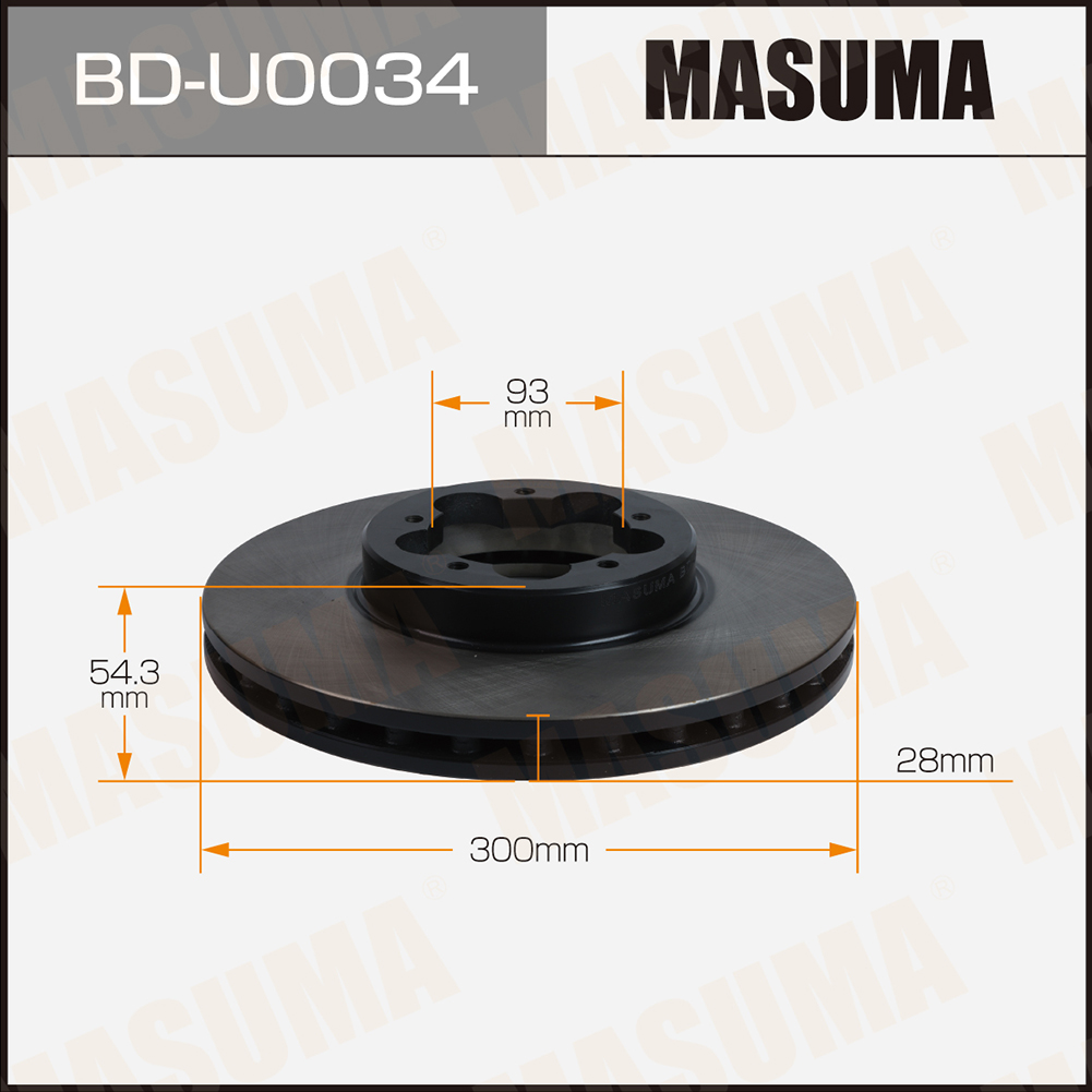 Диск тормозной Ford TRANSIT 06-14 передний Masuma
