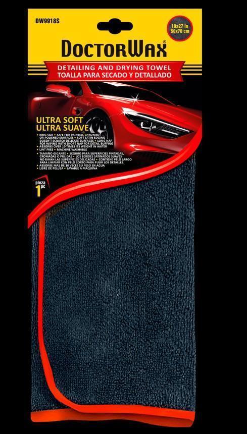 Салфетка Doctor Wax микрофибра для сушки и финишной обработки 50 х 70 см DW9918s