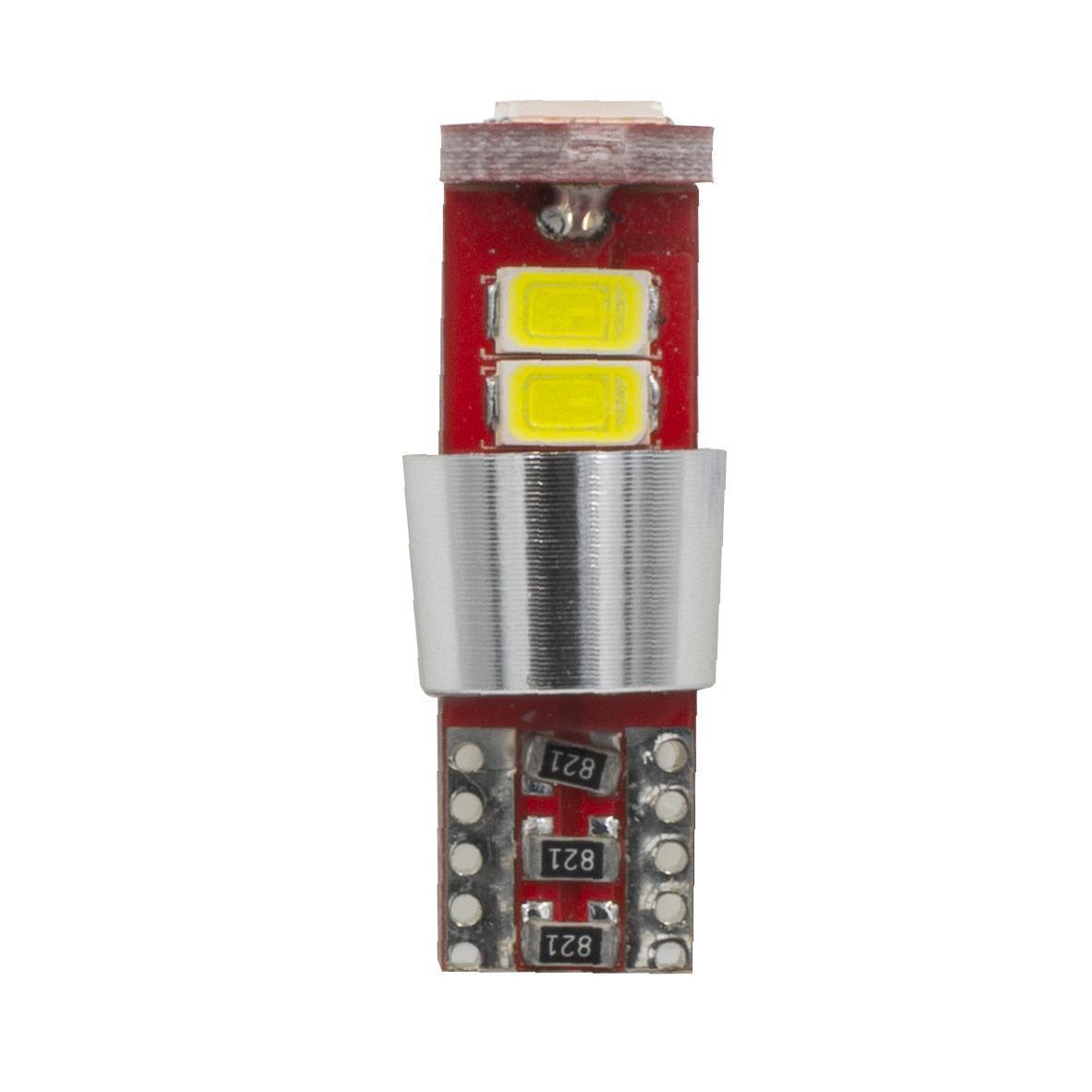 Лампа светодиодная 12V 5W без цоколя белый 6 SMD (габариты, повт.поворотника) обманка 10 шт. Маяк 12T10-W\6SMD