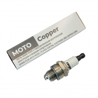 Свеча зажигания MotoCopper для бензопил, газонокосилок, триммеров, инструмента с бензиновым двигателем.