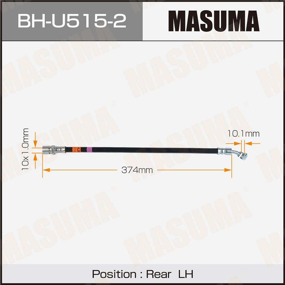 Шланг тормозной Chevrolet Epica 07-11 задний Masuma левый