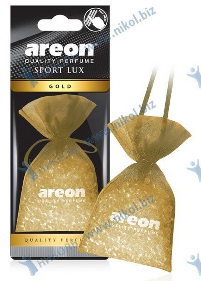 Ароматизатор на зеркало Areon Pearls Lux Gold золото*