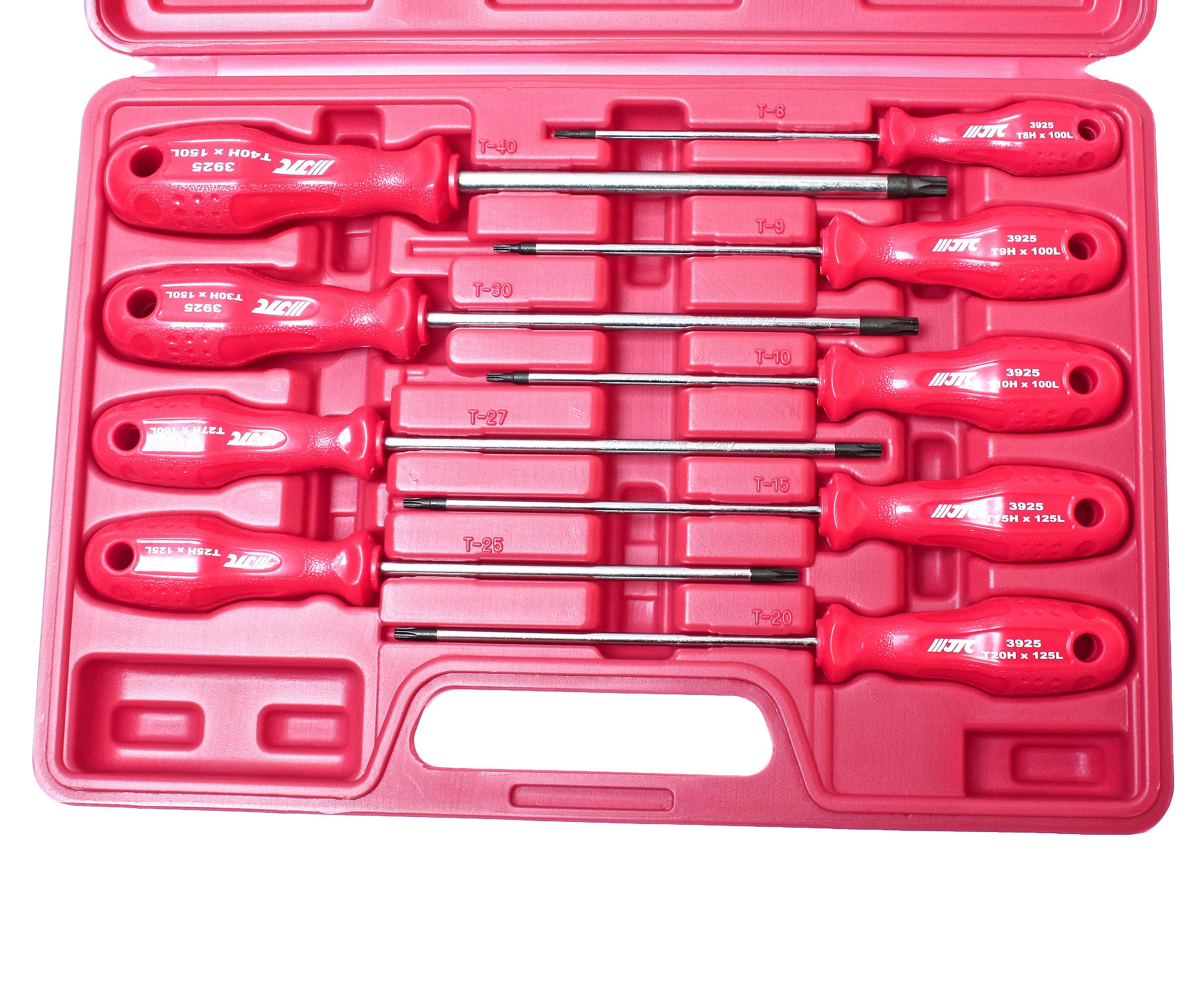 Набор отверток Torx 9 пр. T8Hx100 мм-T40Hx150 мм JTC-3925 