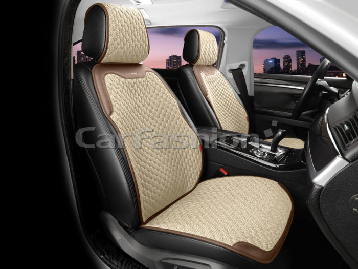 Накидка на сиденье CarFashion TERRA FRONT 2D бежевый/коричневый/бежевый