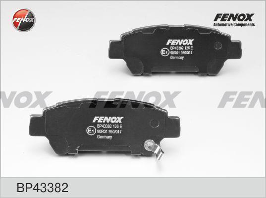 Колодки тормозные Toyota Avensis Verso 2.0 01-, Previa 2.0-2.4 00- задние \ FENOX BP43382