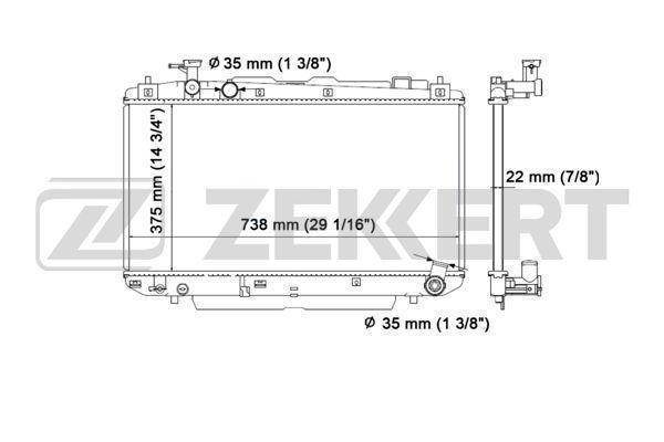 Радиатор ZEKKERT MK1151 Toyota Rav 4 (A20) 00-