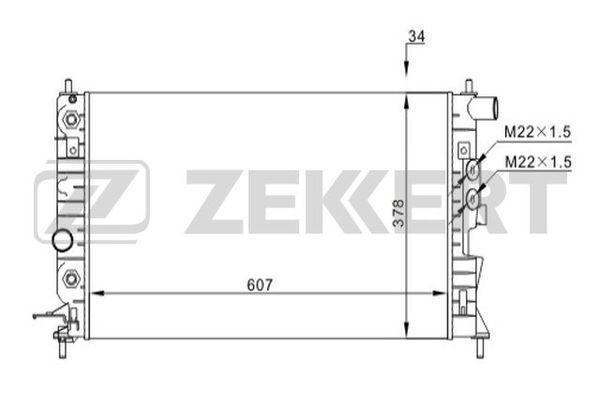 Радиатор ZEKKERT MK1516 Opel Vectra B 95-