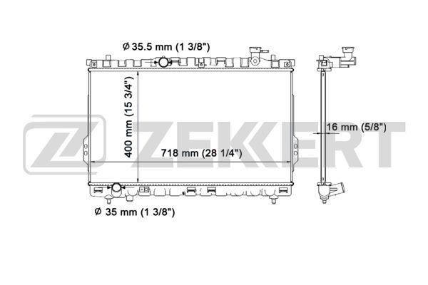 Радиатор ZEKKERT MK1534 Hyundai Santa Fe 01-